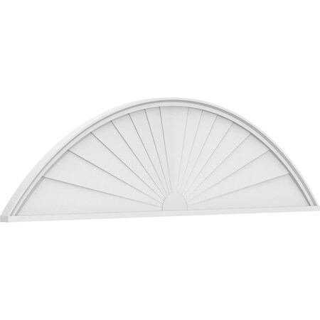Ekena Millwork Segment Arch Sunburst Architectural Grade PVC Pediment, 80"W x 21"H x 2"P PEDPS080X210SEG01
